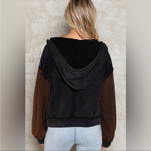 POL Black French Terry Pocket Hoodie - Picture 2 of 4